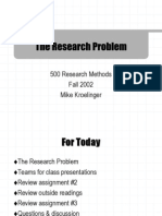 The Research Problem