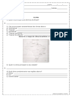 Atividade de Geografia Clima 4º Ou 5º Ano