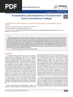 Formulation and Evaluation of Transdermal Patch