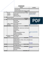 Itinerary: Date Time Content Location