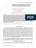 Theoretical Modelling and Experimental Validation of Combustion in DI Diesel Engine by Using Diesel - RK