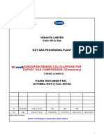 Vedanta Limited Cairn Oil & Gas: Foundation Design Calculations For EXPORT GAS COMPRESSOR-1 (Temporary)