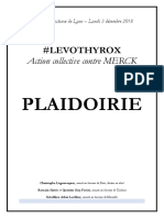 Plaidoirie Lévothyrox (Lyon 03 Décembre 2018)