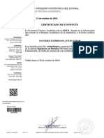 Certificado de Conducta