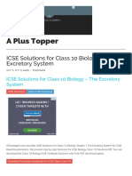 ICSE Solutions For Class 10 Biology - The Excretory System - A Plus Topper