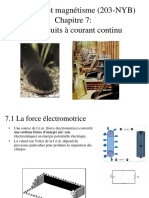 Électricité Et Magnétisme (203-NYB) Chapitre 7: Les Circuits À Courant Continu