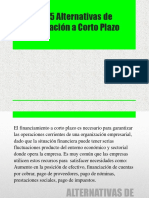 Alternativas de Financiacion A Corto Plazo