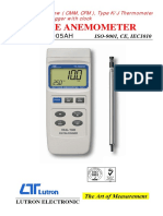 Hot Wire Anemometer: Model: YK-2005AH