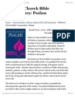 Believers Church Bible Commentary Review Psalms