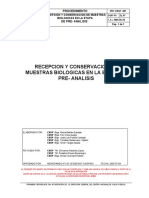 PRT-CNSP-001 Recepción y Conservación de Muestras