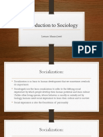 Introduction To Sociology: Lecturer: Muniza Javed