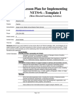 Lesson Plan For Implementing NETS - S-Template I: (More Directed Learning Activities)