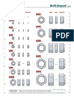 Metric Nut Size Chart PDF