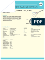 Cat6 UTP Solid Cable Common Datasheet