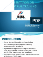 Presentation On Industrial Training BSNL