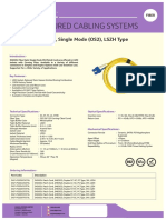 Fiber SM Patch Cord Datasheet