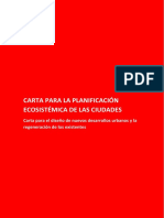 Carta para La Planificación Ecosistémica de Las Ciudades