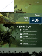 Army Soldier in Action PowerPoint Templates