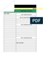 Major Component Component Section: Hierarchy Component & Symptom of Problem