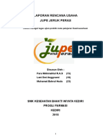 Laporan Rencana Usaha Jupe (Jeruk Peras) Mata Pelajaran Kewirausahaan