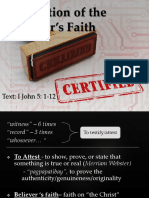 Attestation of The Believer's Faith