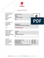 Curriculum Vitae: Personal Identification