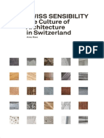 Swiss Sensibility The Culture of Architecture in Switzerland PDF