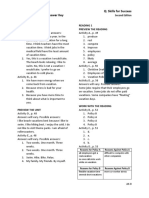 Reading and Writing 1 Q: Skills For Success Unit 3 Student Book Answer Key