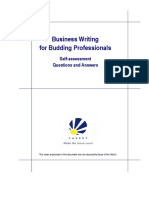 Business Writing For Budding Professionals: Self-Assessment Questions and Answers