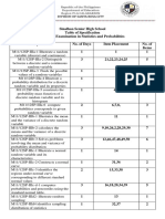 Statistics and Probability - Midterm Examination (TOS)