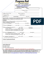 OS&D Claim Form: Customer Information