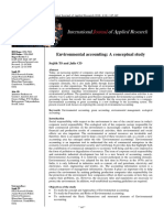 Environmental Accounting - A Conceptual Study