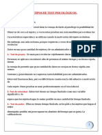 Tipos de Test Psicológicos