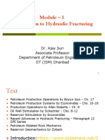 Module - 1 Introduction Hydraulic Fracturing