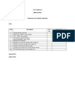 Cylinder Inspection Checklist