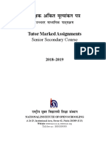 Tutor Marked Assignment (TMA) SR Secondary 2018 19