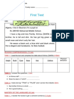 First Test: Reading Comprehension: (7 PTS)