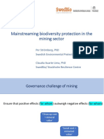 Mainstreaming Biodiversity Protection in The Mining Sector