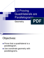 6 - 3 Proving Quads Are Parallelograms