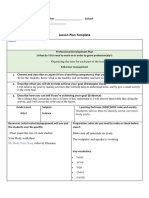 Lesson Plan Template: Name of Student Teacher - School