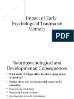 The Impact of Early Psychological Trauma On Memory Final