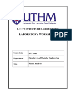 Plastic Analysis (LAB SHEET)