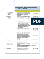 Structured Learning Episodes For Applied Research Workshop