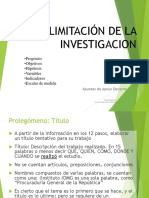 Delimitación de La Investigación