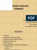 Strategic Analysis Fabindia: Group V: Budhaditya Banerjee Sourabh Dhariwal Tarun Daga Uma Balakrishnan