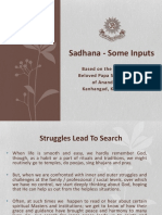 Sadhana - Some Inputs: Based On The Teachings of Beloved Papa Swami Ramdas of Anandashram, Kanhangad, Kerala, India