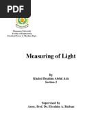 Measuring of Light