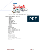 Statistical Analysis Methods For SPC