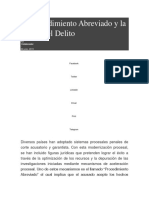 El Procedimiento Abreviado y La Teoría Del Delito