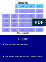 Jeopardy Template